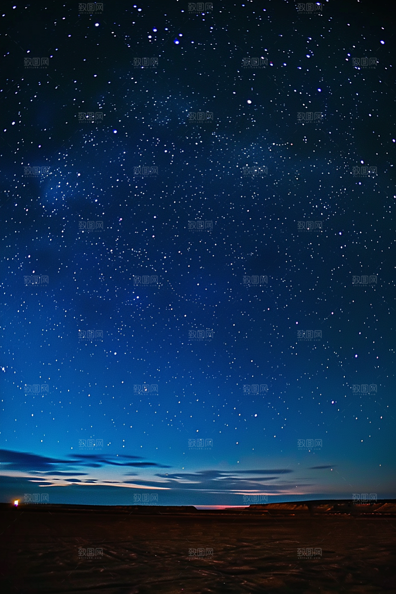 灿烂星空梦幻夜景素材