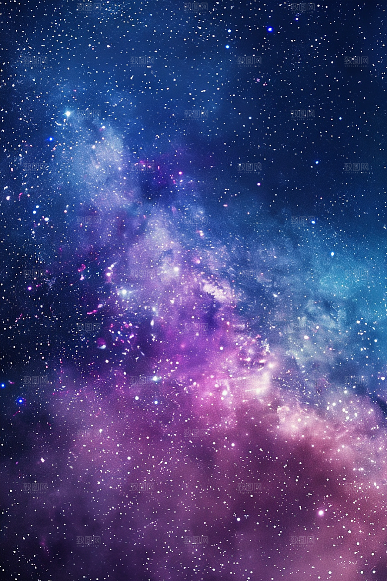 灿烂星空唯美夜景素材