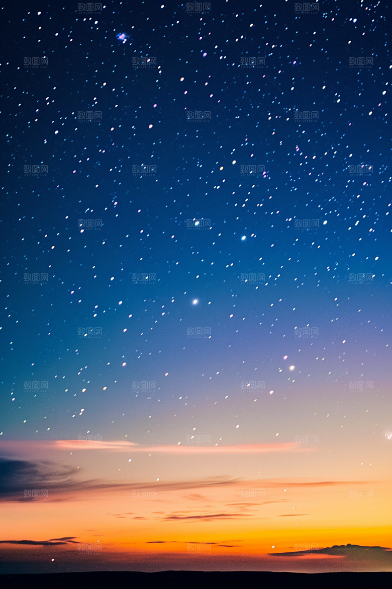 灿烂星空梦幻银河素材