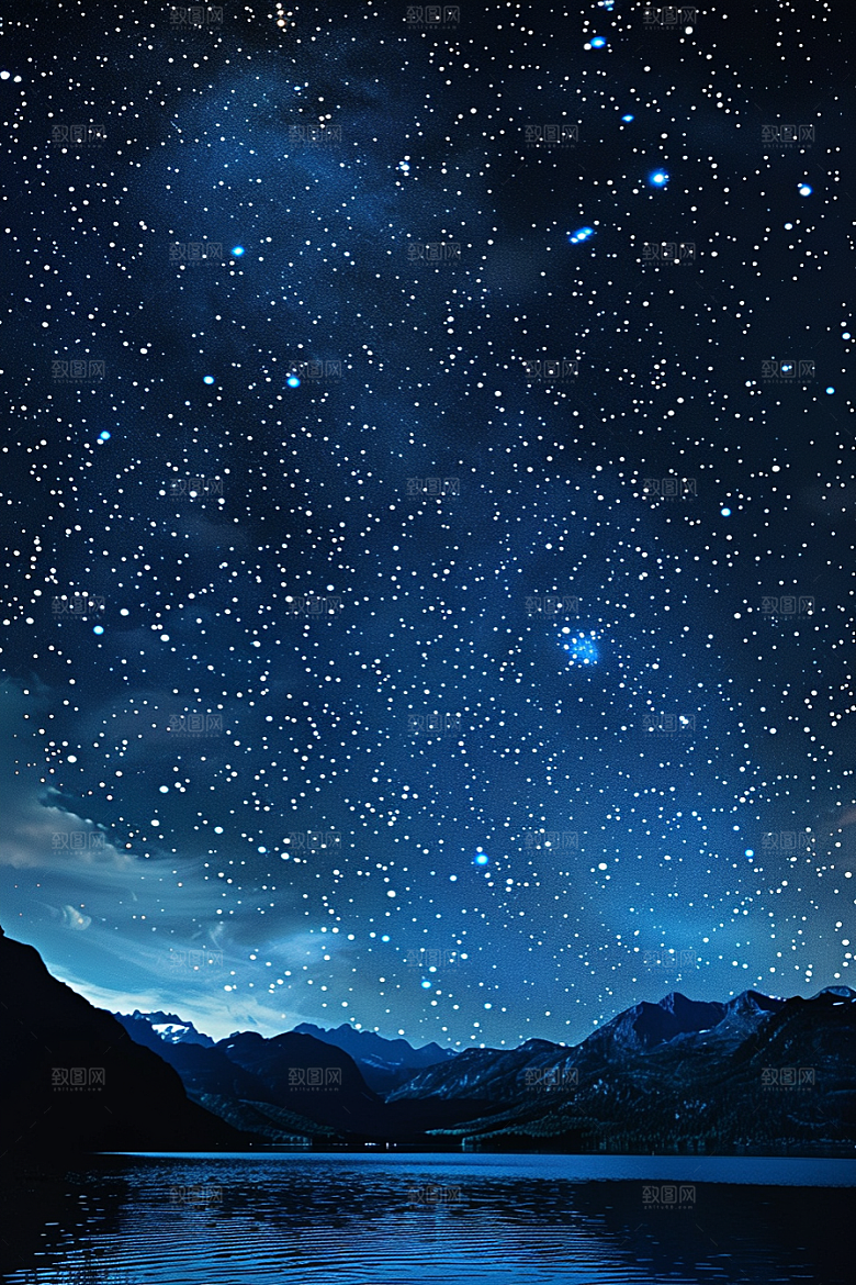 灿烂星空银河浪漫素材