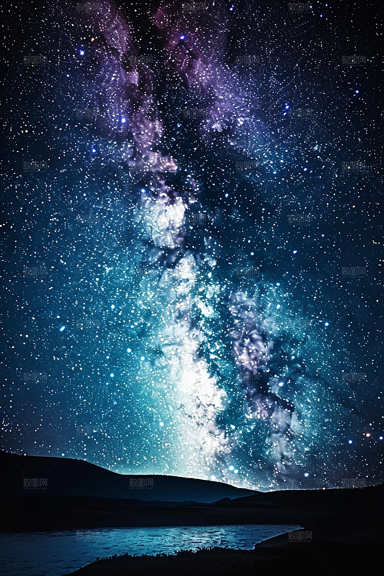 灿烂星空高清浪漫素材