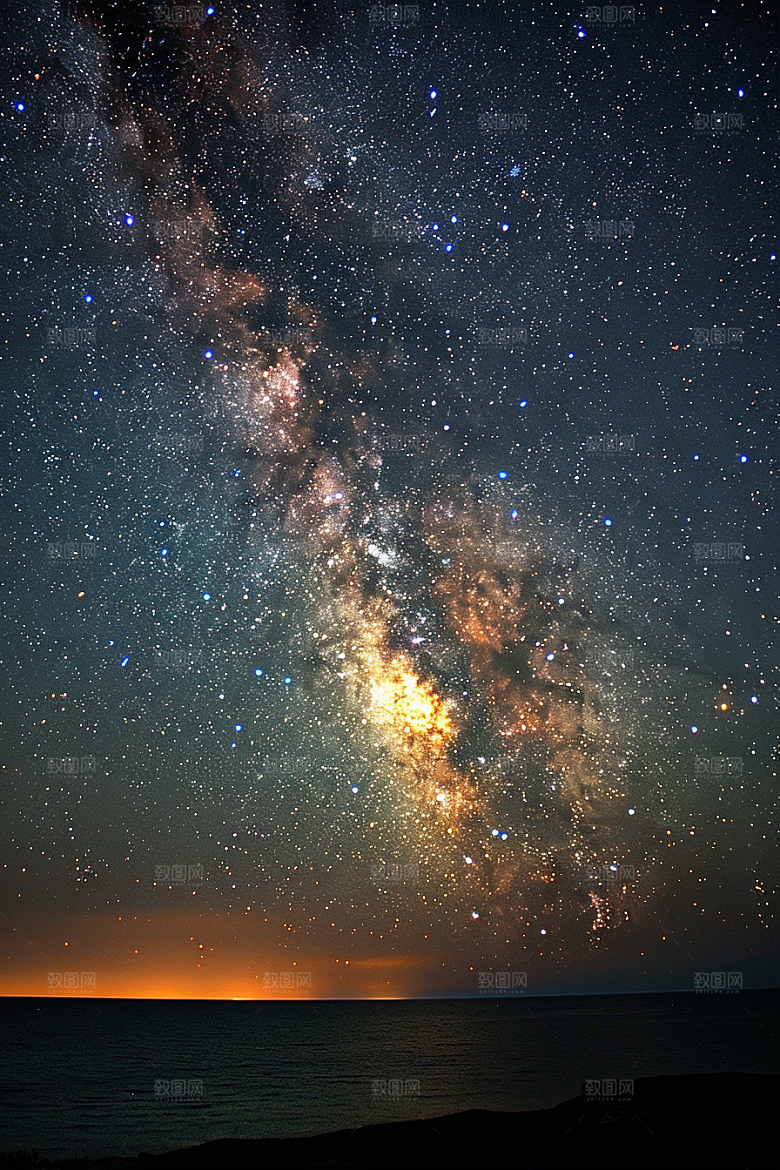 灿烂星空夜晚宇宙素材