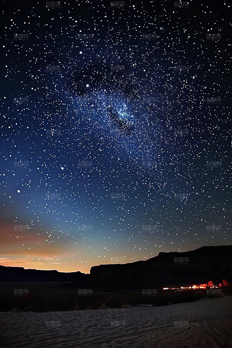 灿烂星空银河唯美素材