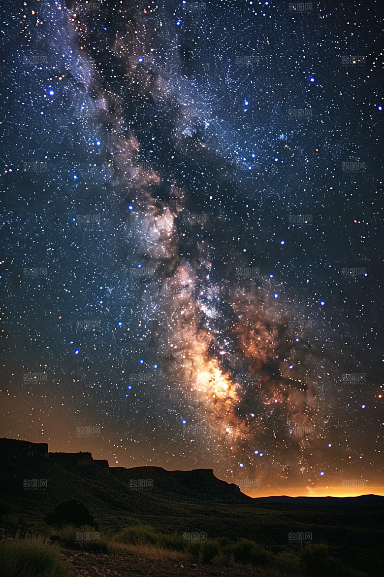 灿烂星空太阳系唯美素材