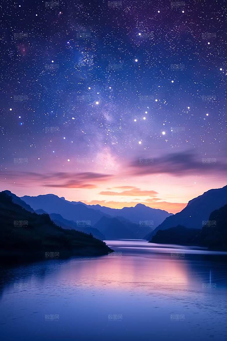 灿烂星空高清星辰素材