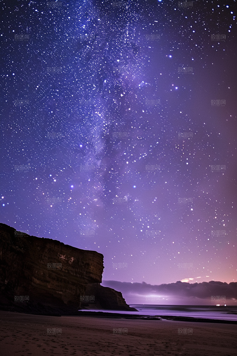 灿烂星空星辰银河素材