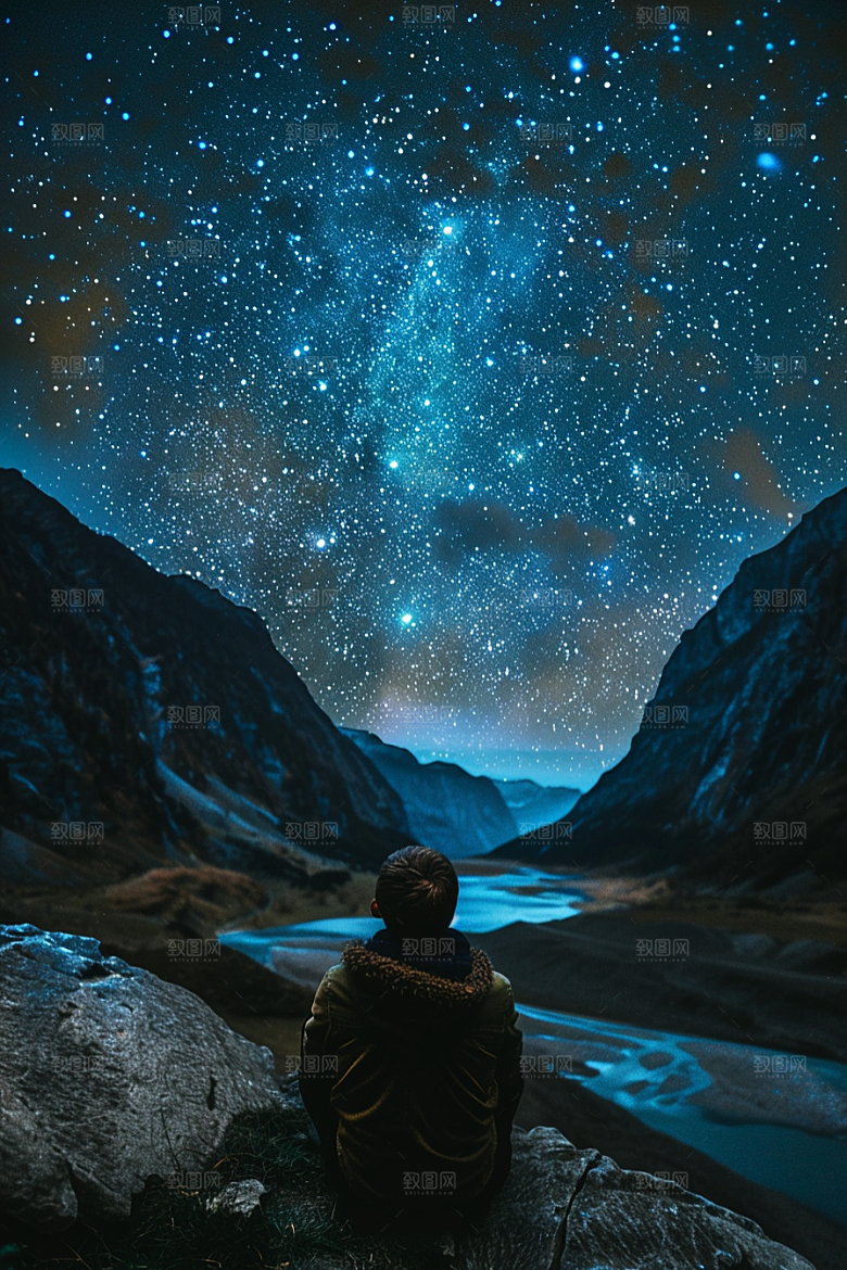 灿烂星空天空梦幻素材