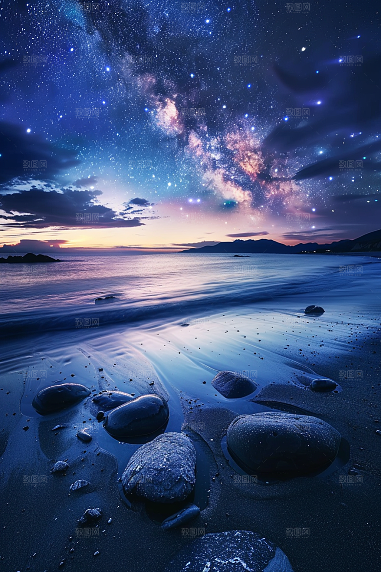 灿烂星空太阳系高清素材