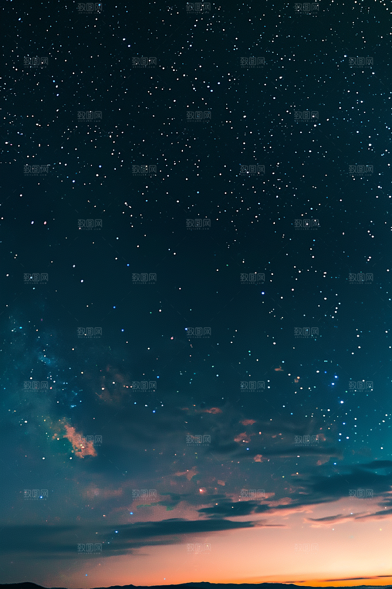 灿烂星空夜晚高清素材