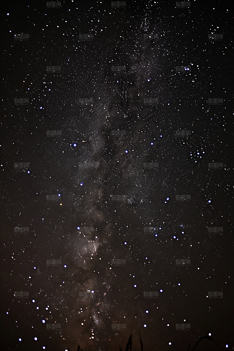 灿烂星空夜景天空素材