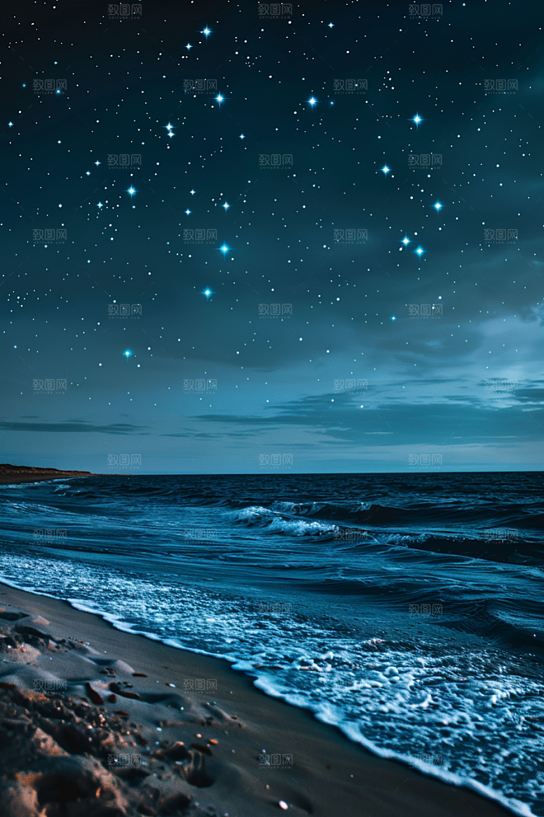 灿烂星空夜景天空素材