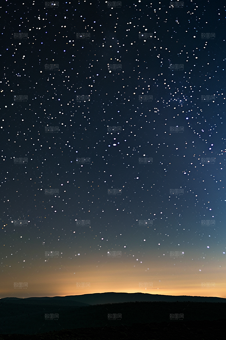 灿烂星空高清夜晚素材