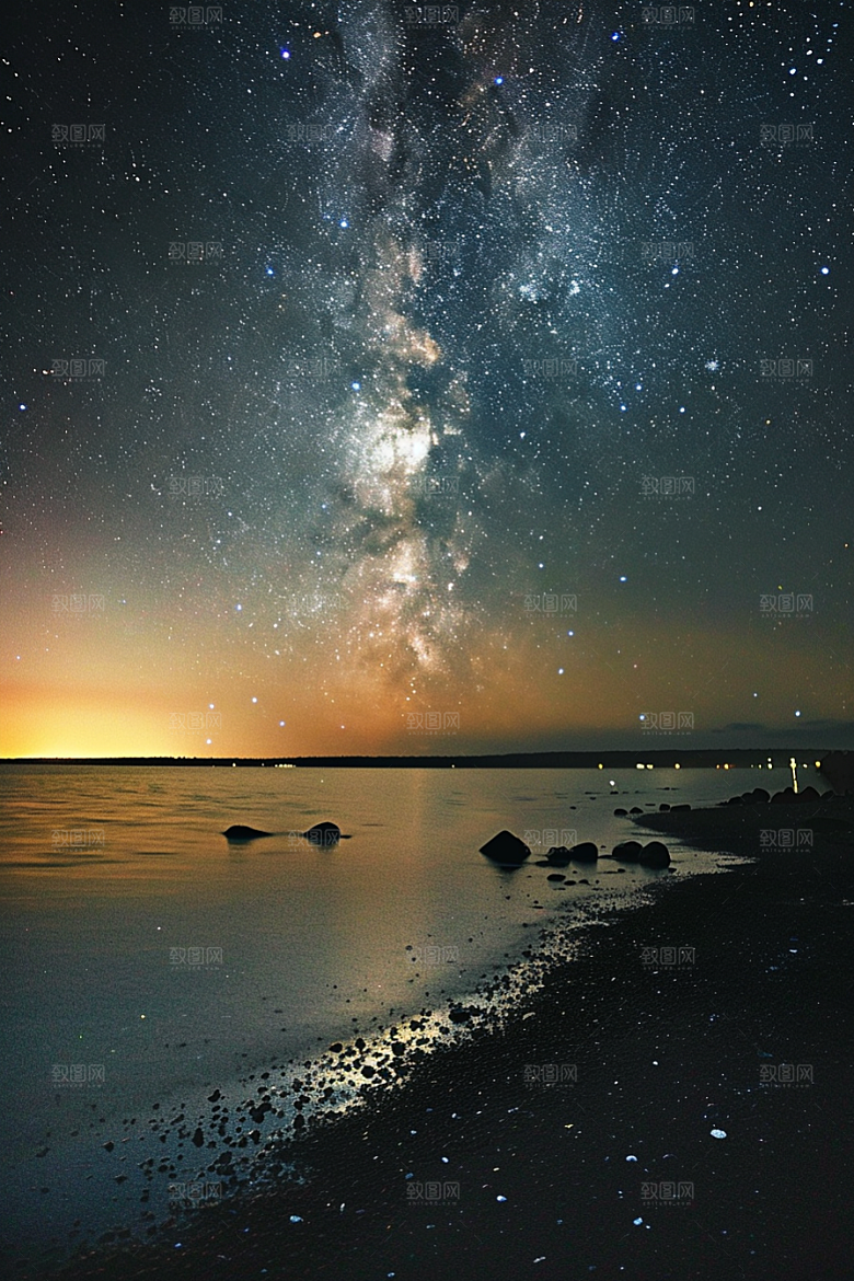 灿烂星空太阳系天空素材