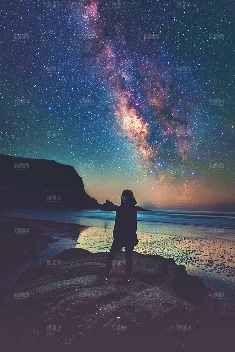 灿烂星空唯美高清素材