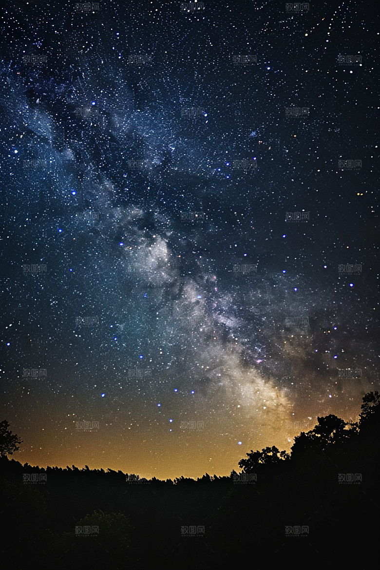 灿烂星空银河星辰素材