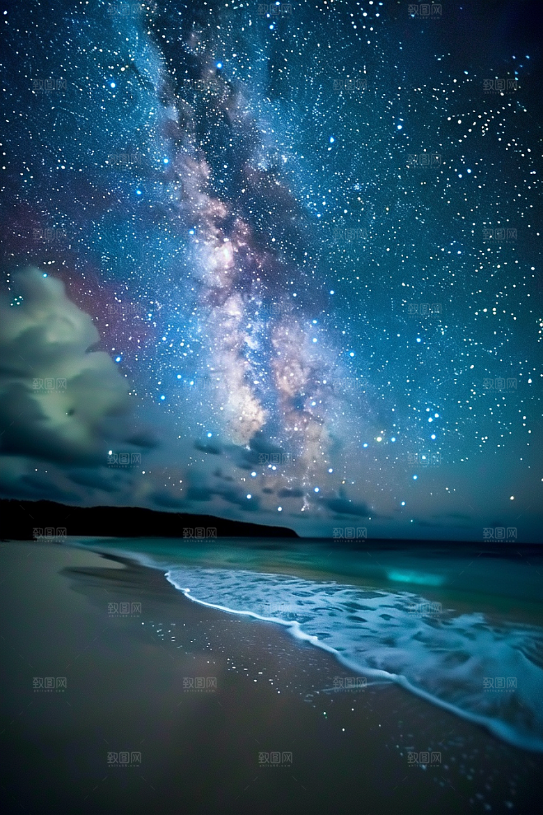 灿烂星空浪漫太阳系素材