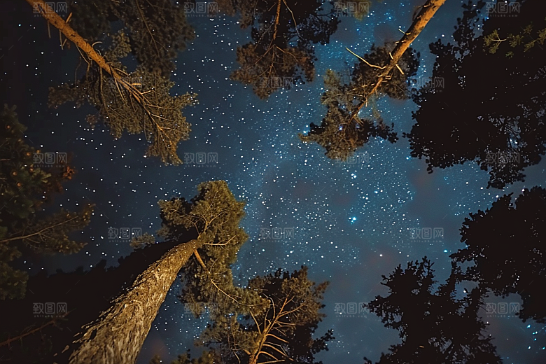 灿烂星空星辰高清素材