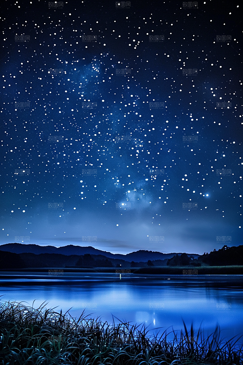灿烂星空天空夜晚素材