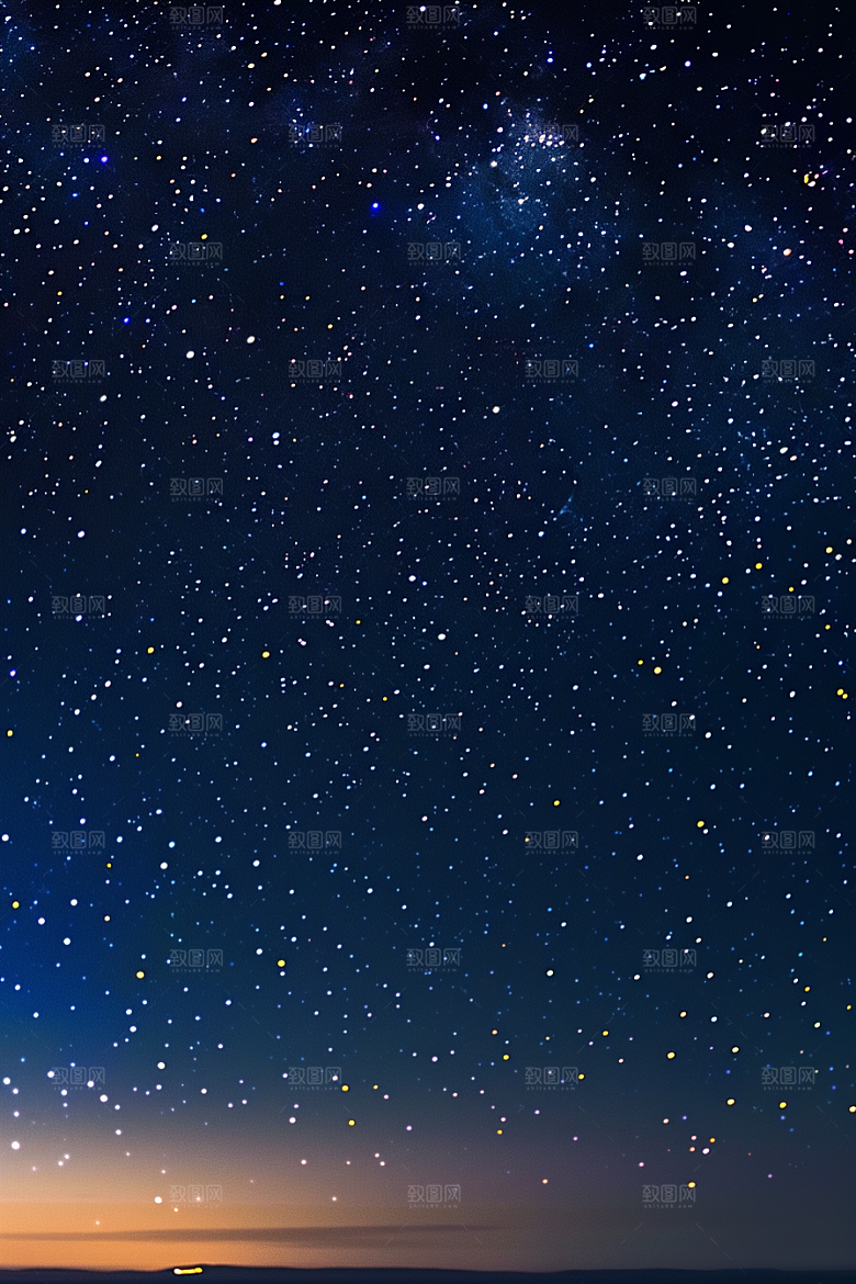 灿烂星空夜晚银河素材