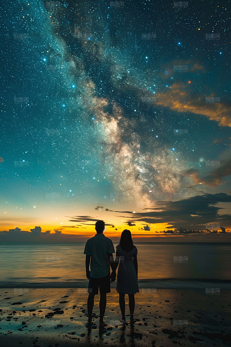 灿烂星空银河宇宙素材