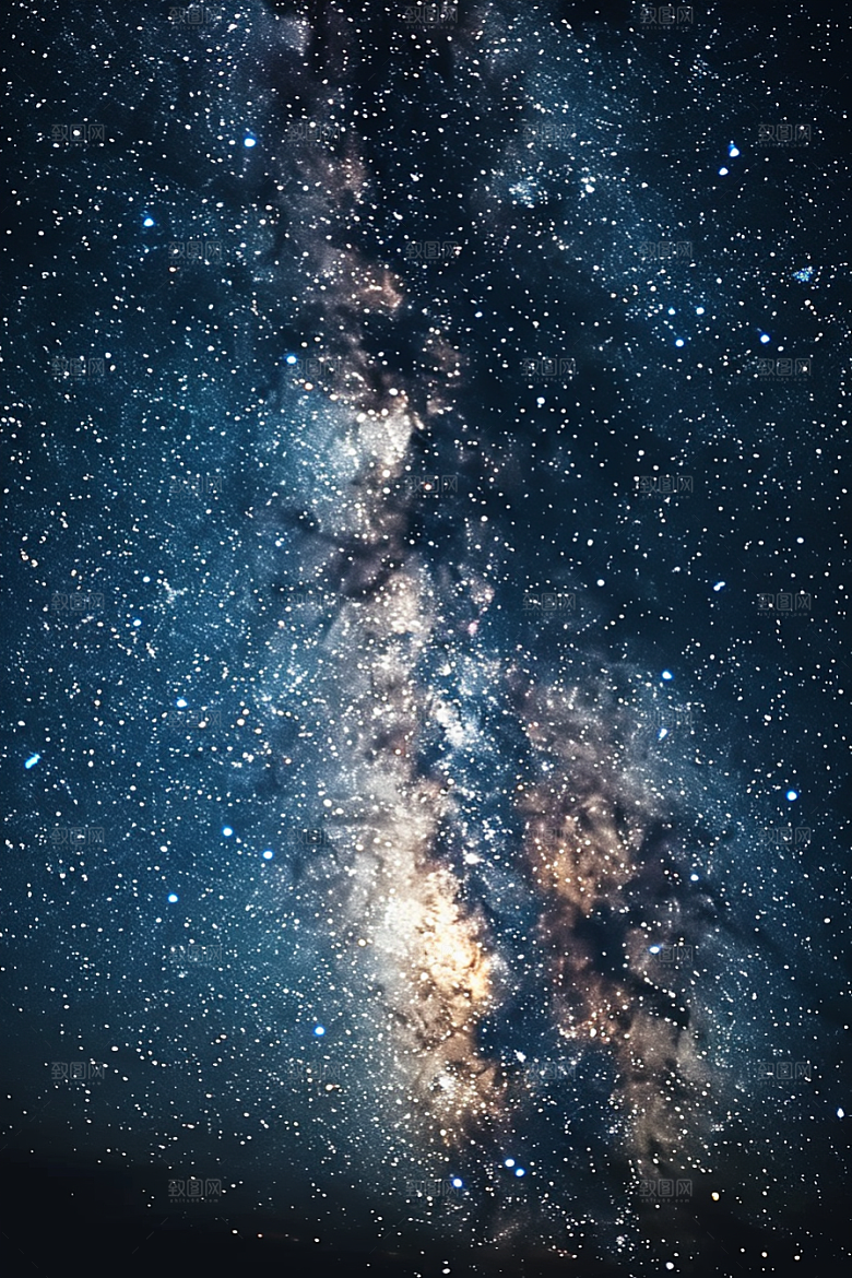 灿烂星空天空夜景素材