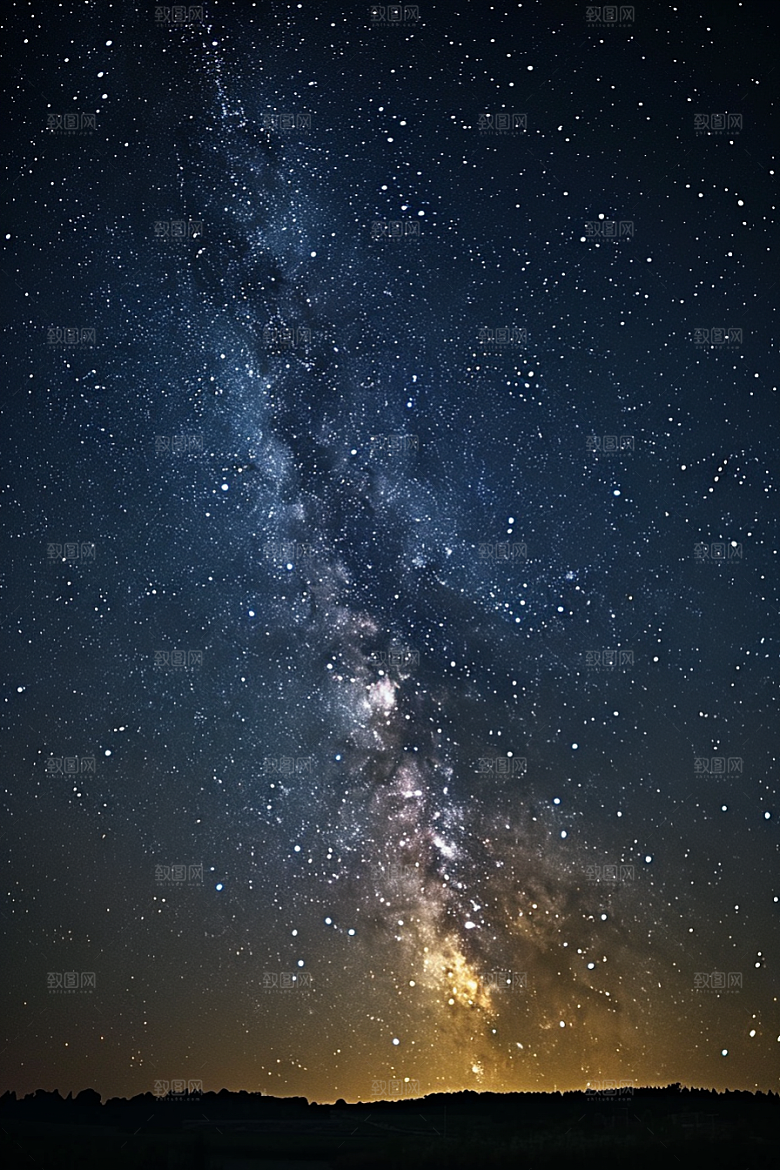 灿烂星空银河星辰素材