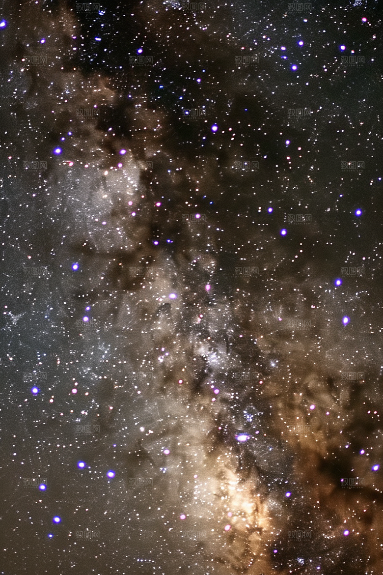 灿烂星空宇宙夜景素材
