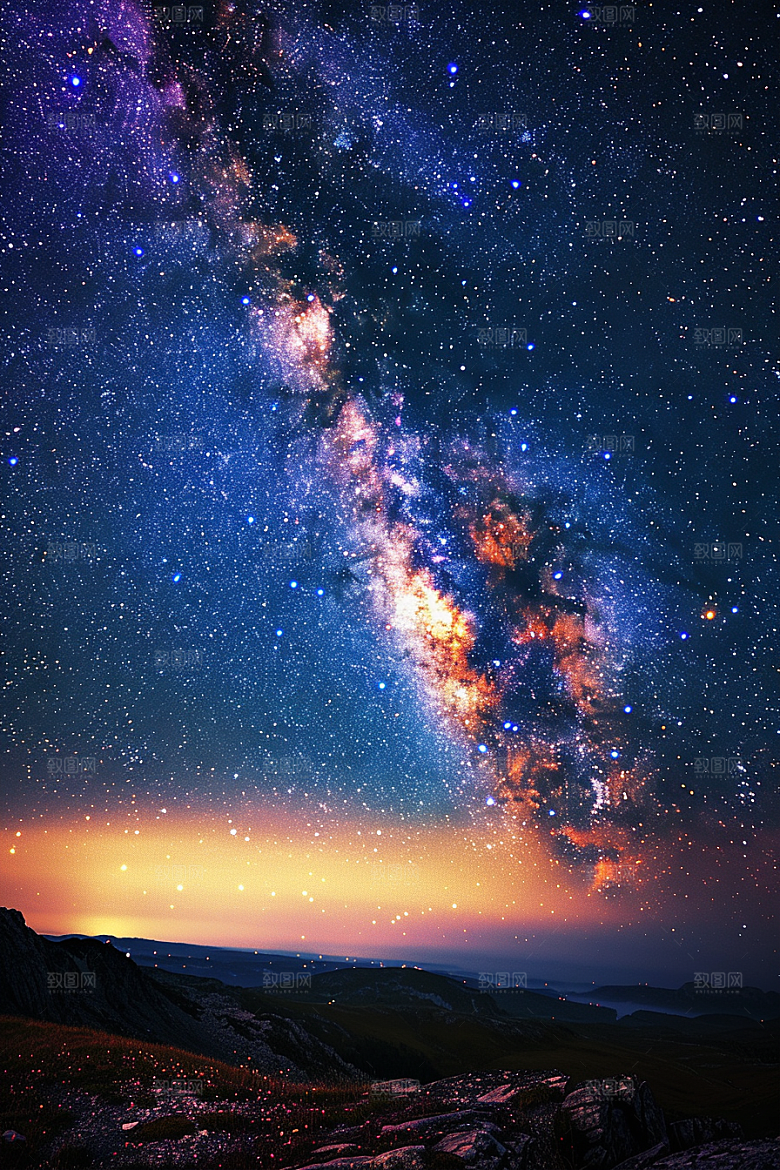 灿烂星空高清浪漫素材
