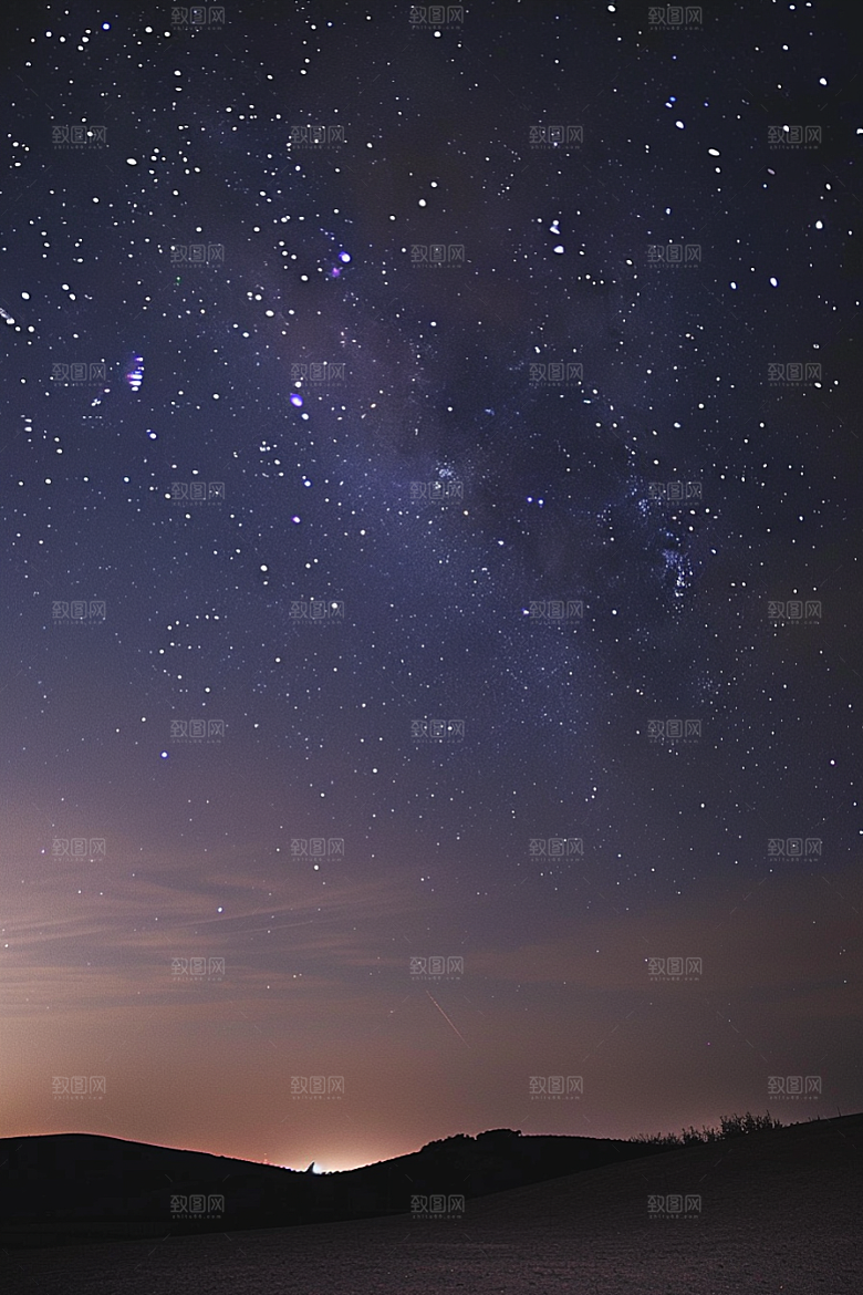 灿烂星空梦幻银河素材