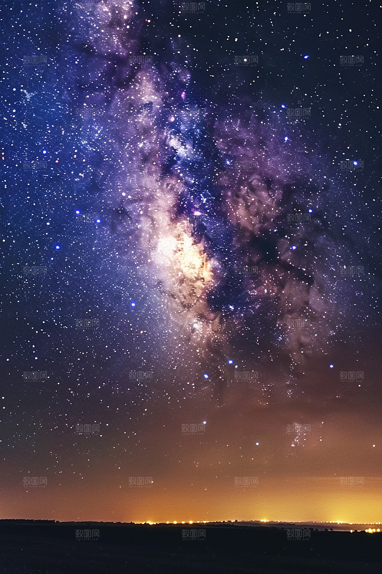灿烂星空天空梦幻素材
