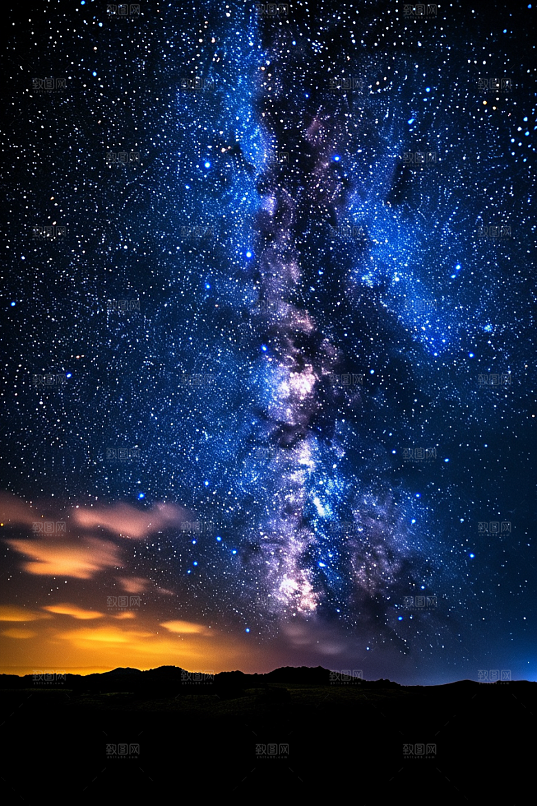 灿烂星空高清浪漫素材
