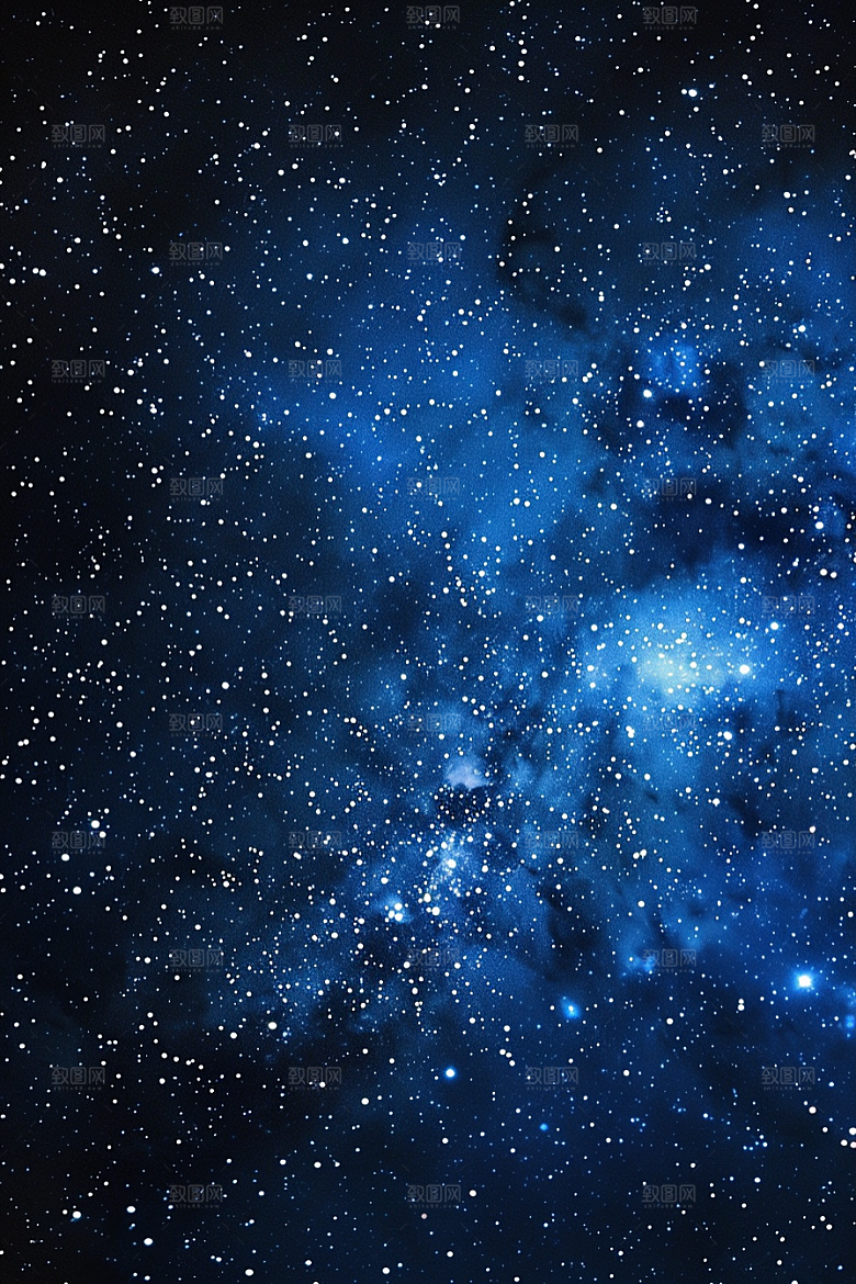 灿烂星空梦幻夜景素材