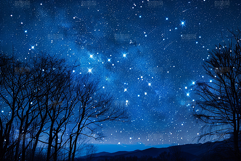 灿烂星空星辰梦幻素材