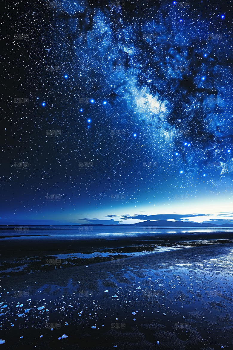 灿烂星空星辰高清素材