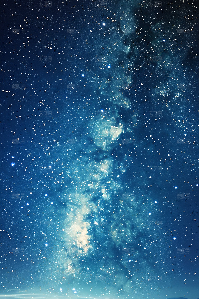 灿烂星空夜景太阳系素材