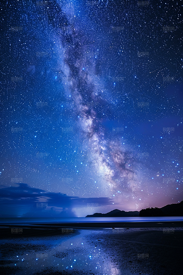 灿烂星空夜晚宇宙素材