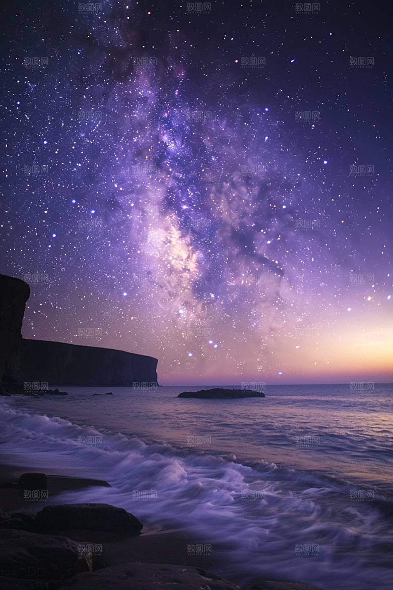 灿烂星空唯美星辰素材