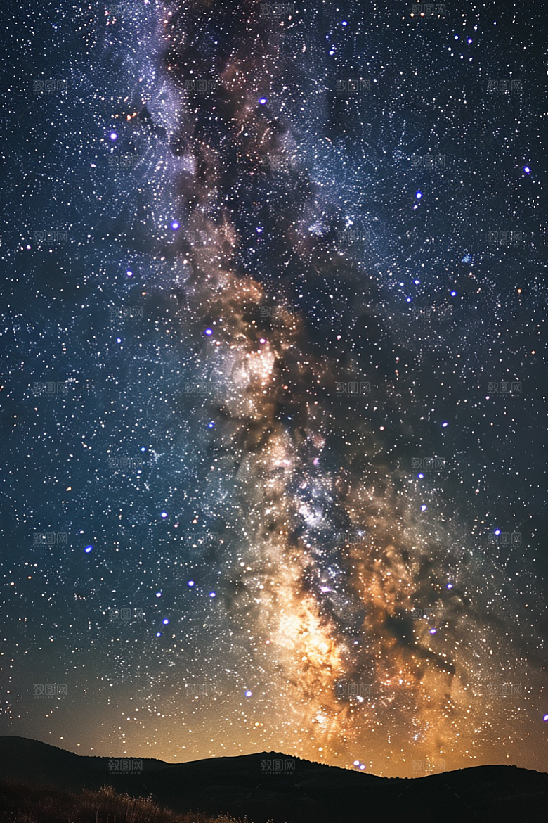 灿烂星空太阳系高清素材