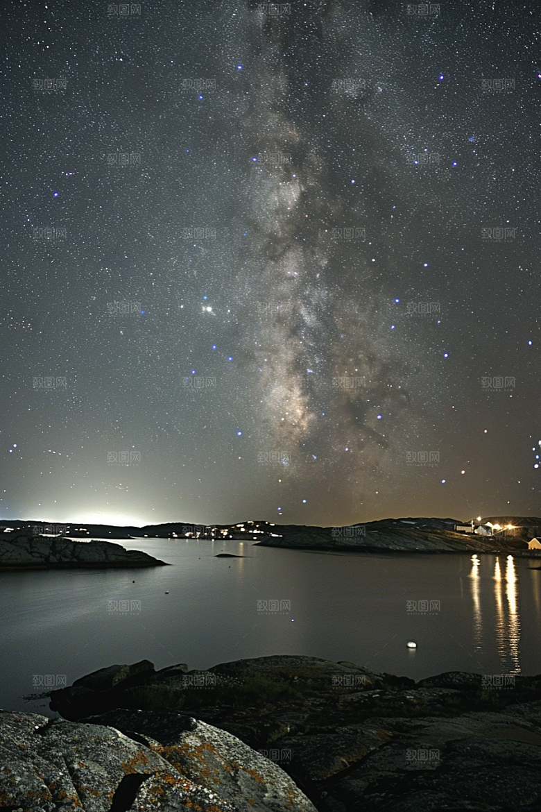 灿烂星空天空夜景素材
