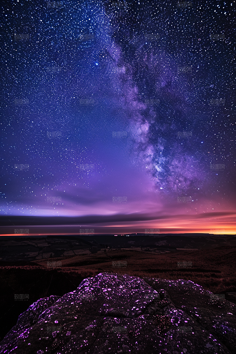 灿烂星空星辰银河素材