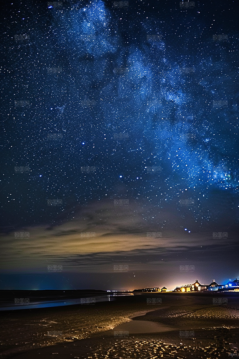 灿烂星空星辰唯美素材