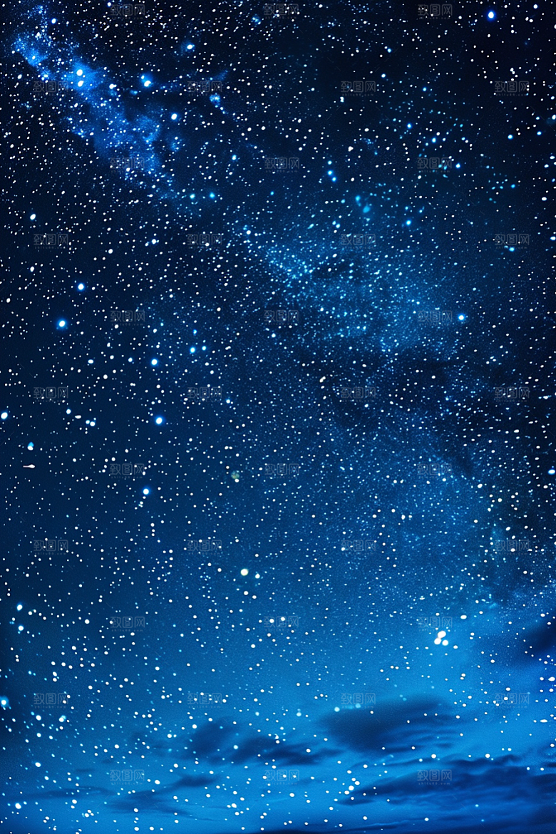 灿烂星空太阳系夜晚素材