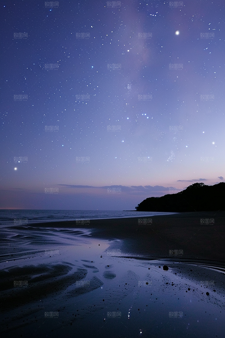 灿烂星空宇宙夜晚素材