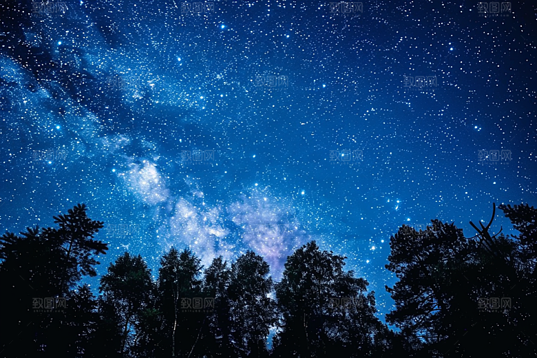 灿烂星空天空梦幻素材