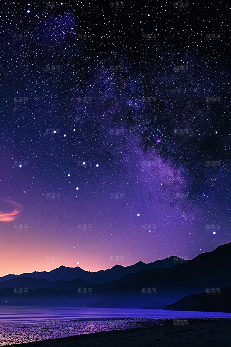 灿烂星空太阳系梦幻素材
