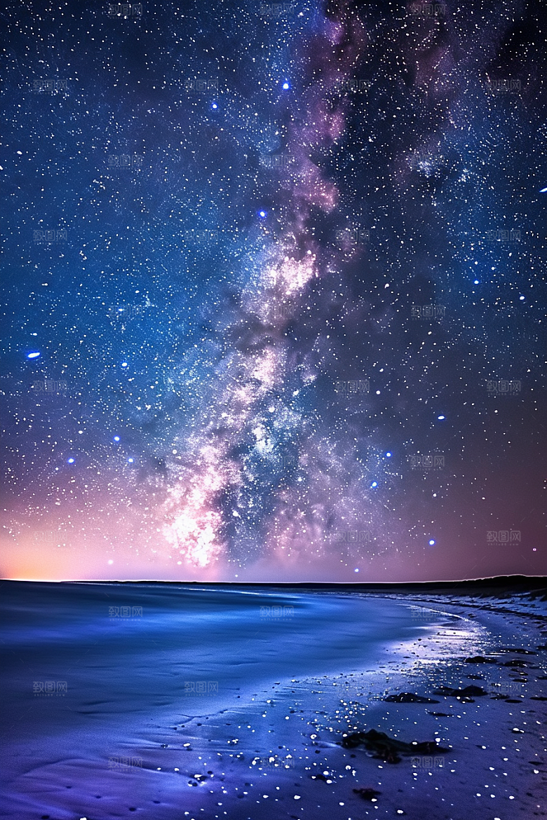 灿烂星空天空高清素材