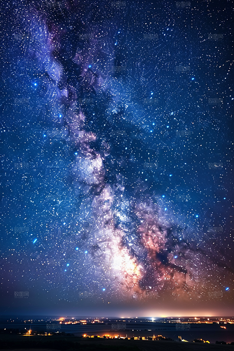 灿烂星空星辰浪漫素材