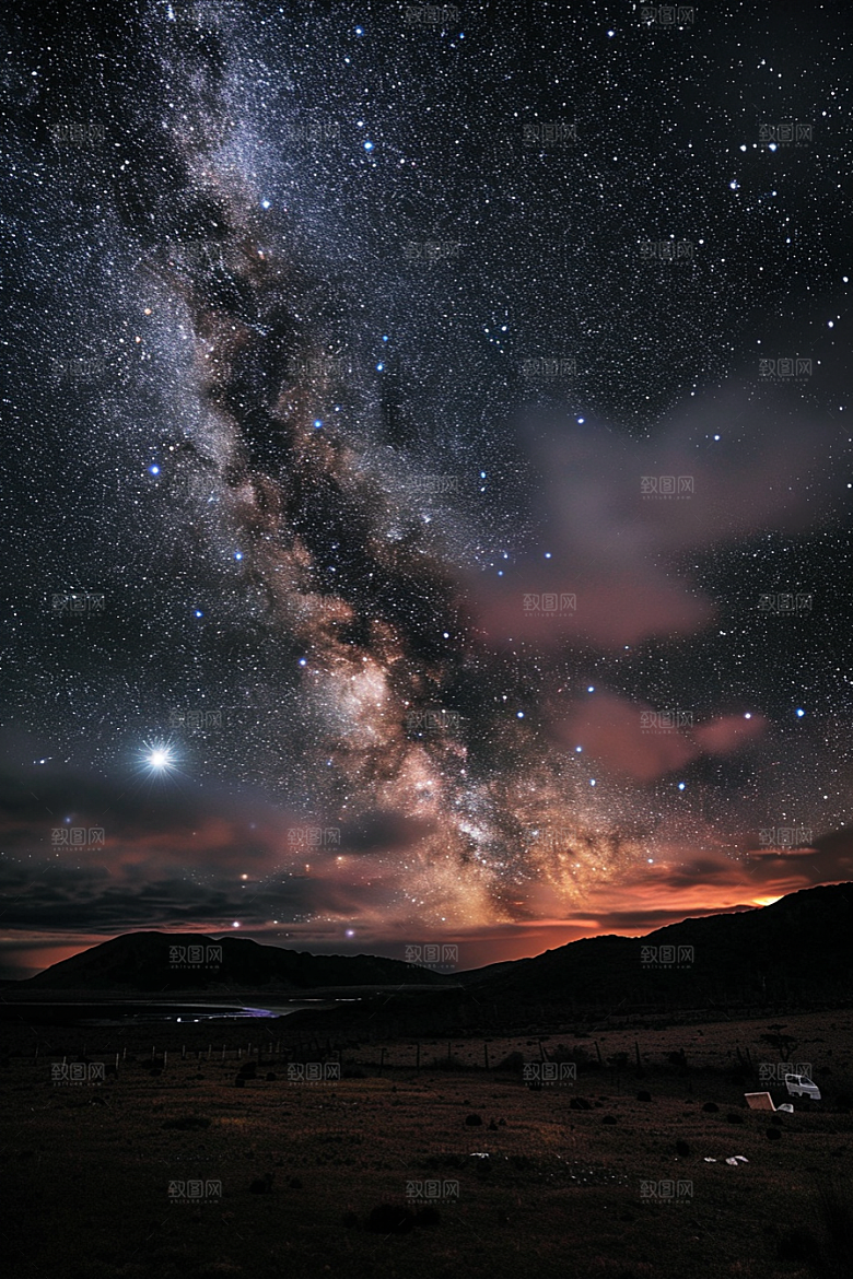 灿烂星空唯美太阳系素材