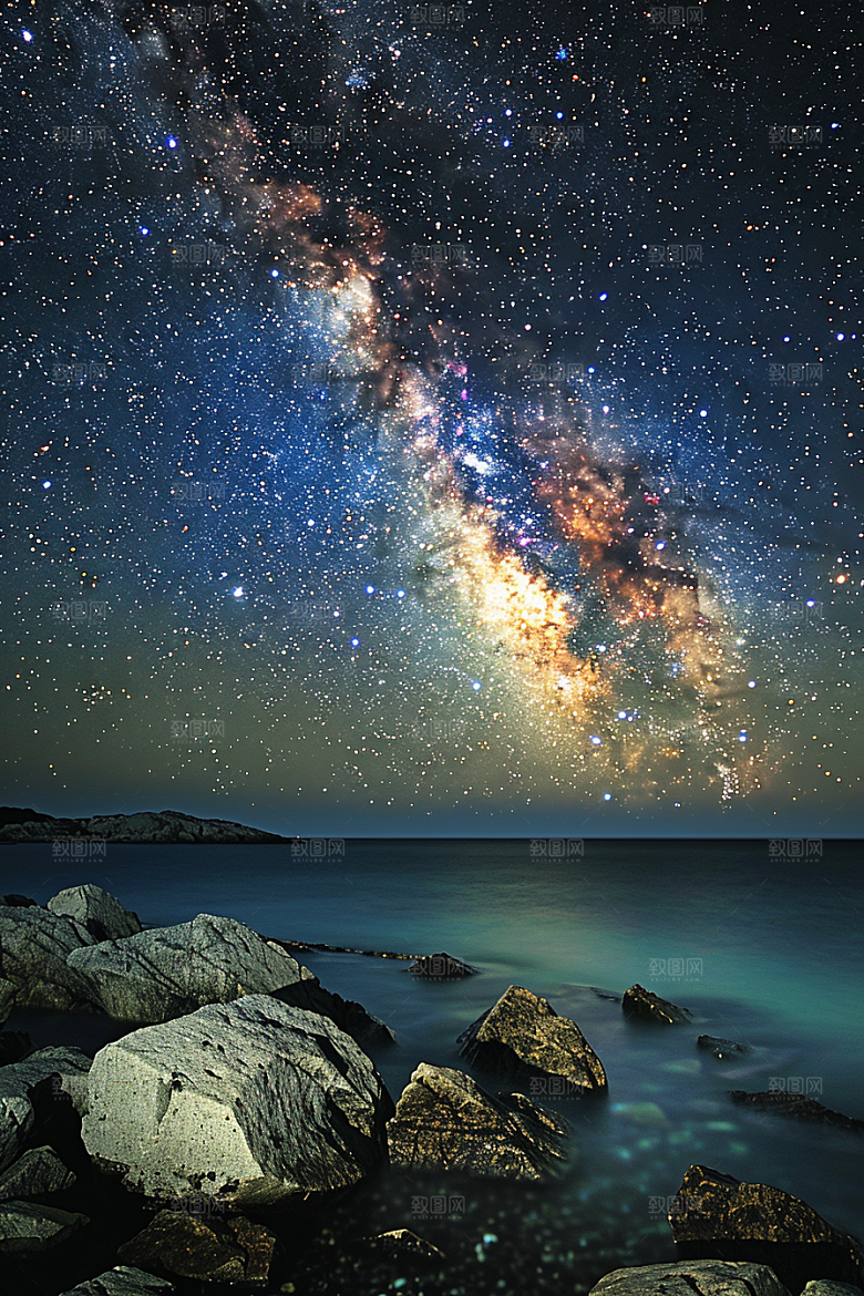 灿烂星空唯美浪漫素材