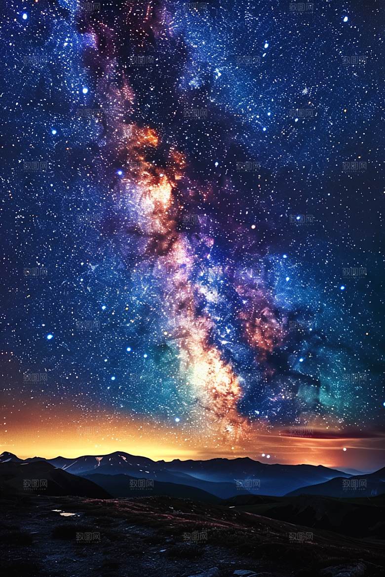 灿烂星空浪漫梦幻素材